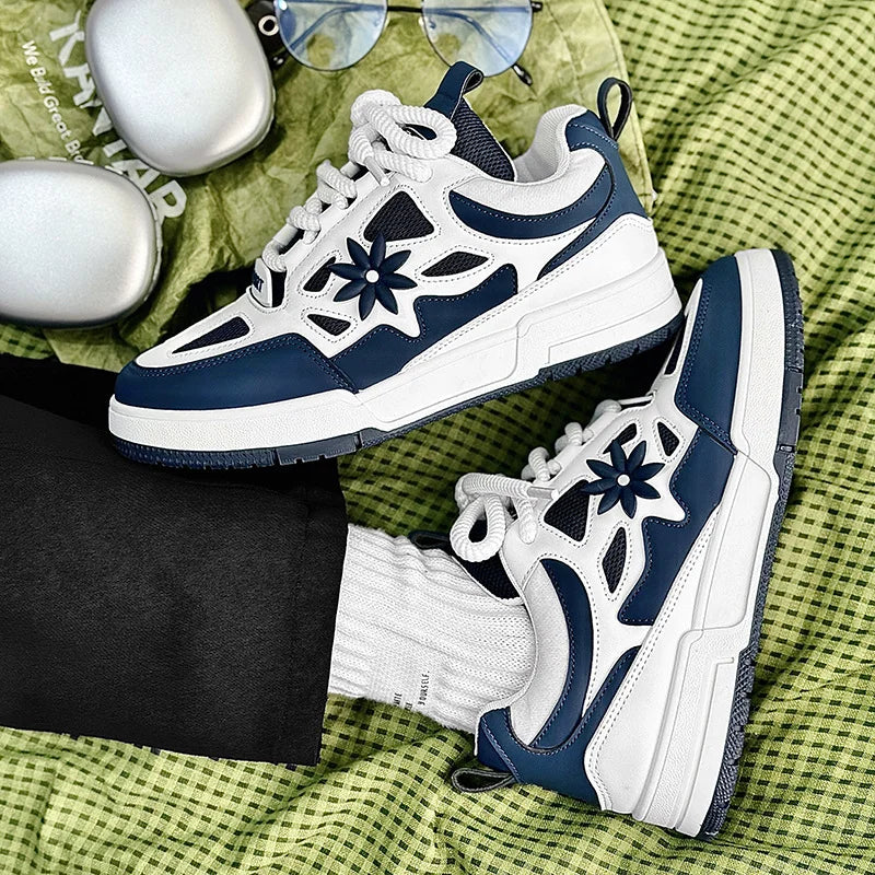 Zapatillas de moda para hombre, estilo urbano y skate, de marca de lujo, para entrenamiento, con malla transpirable, calzado casual masculino