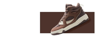 Xtep Skateboarding Shoes Men Wear-Resistant Comfortable Fashion Sport Shoes Shock Absorption High Top Sneakers 877419310024