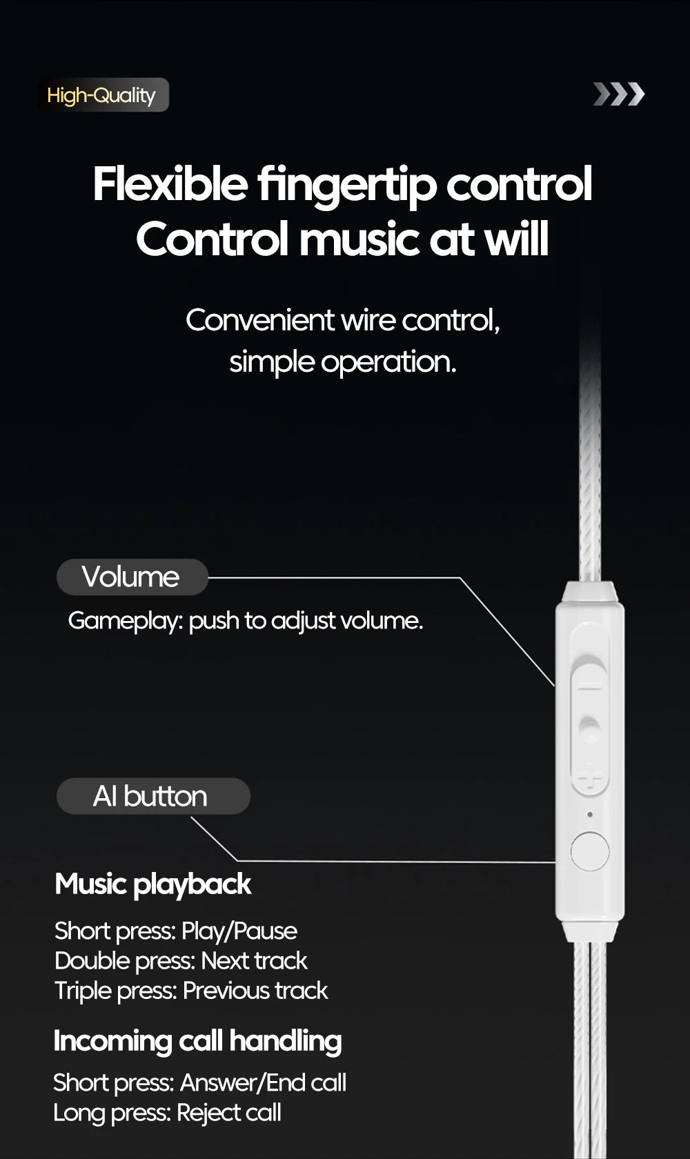 Original 15D Super Bass In Ear Headphone With Mic 3.5mm AUX/Type-C Digital Chip Headset For iPhone 17 Huawei Xiaomi Android