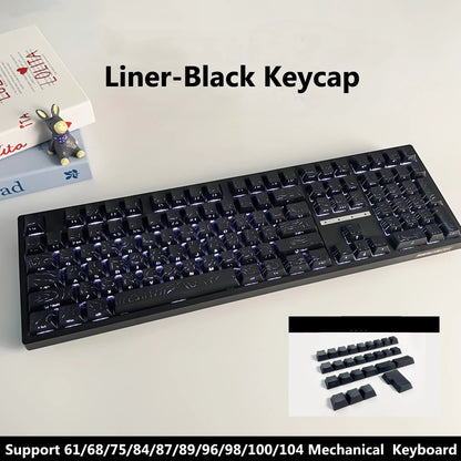Topographic 4.0 Side Printed Keycaps ISO Enter Cherry Profile Double Shot PBT Keycaps For MX Switch Gamer Keyboard