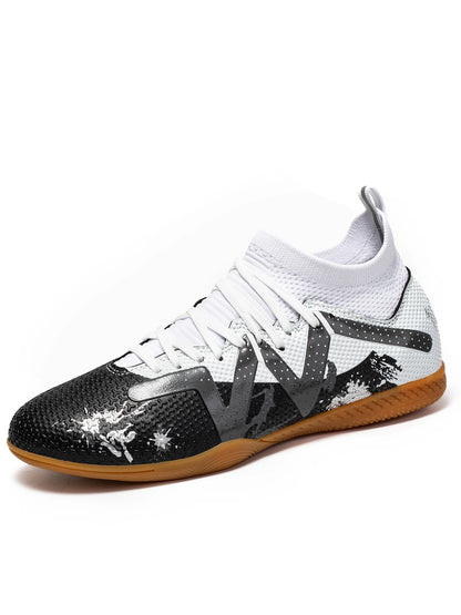 Professional Men's Indoor Flat Bottomed Football Shoes Adult Durable Comfortable Training Shoes Teenagers Non Slip Soccer Shoes