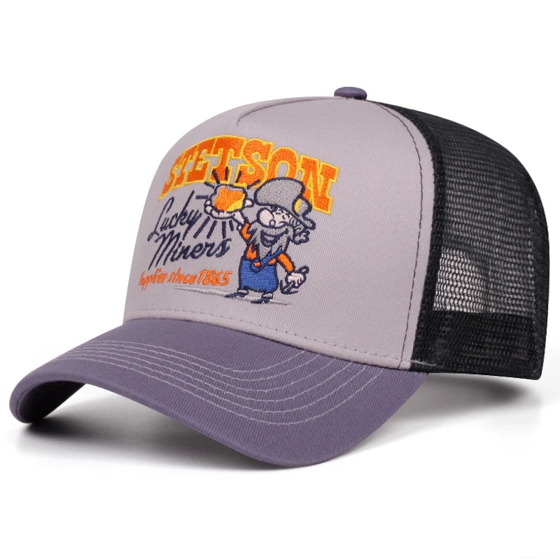 2025 Creative New Truck Hat STETSON Nuggets Net Hat Outdoor Leisure Sports Sunshade Hat Daily Commuting Decoration Baseball Hat