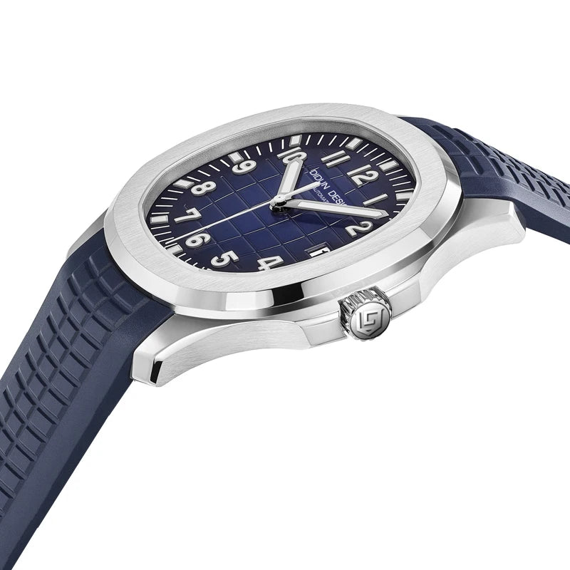 DIDUN Sport Men Automatic Mechanical Watches Sapphire Stainless Steel 10Bar Waterproof Clock