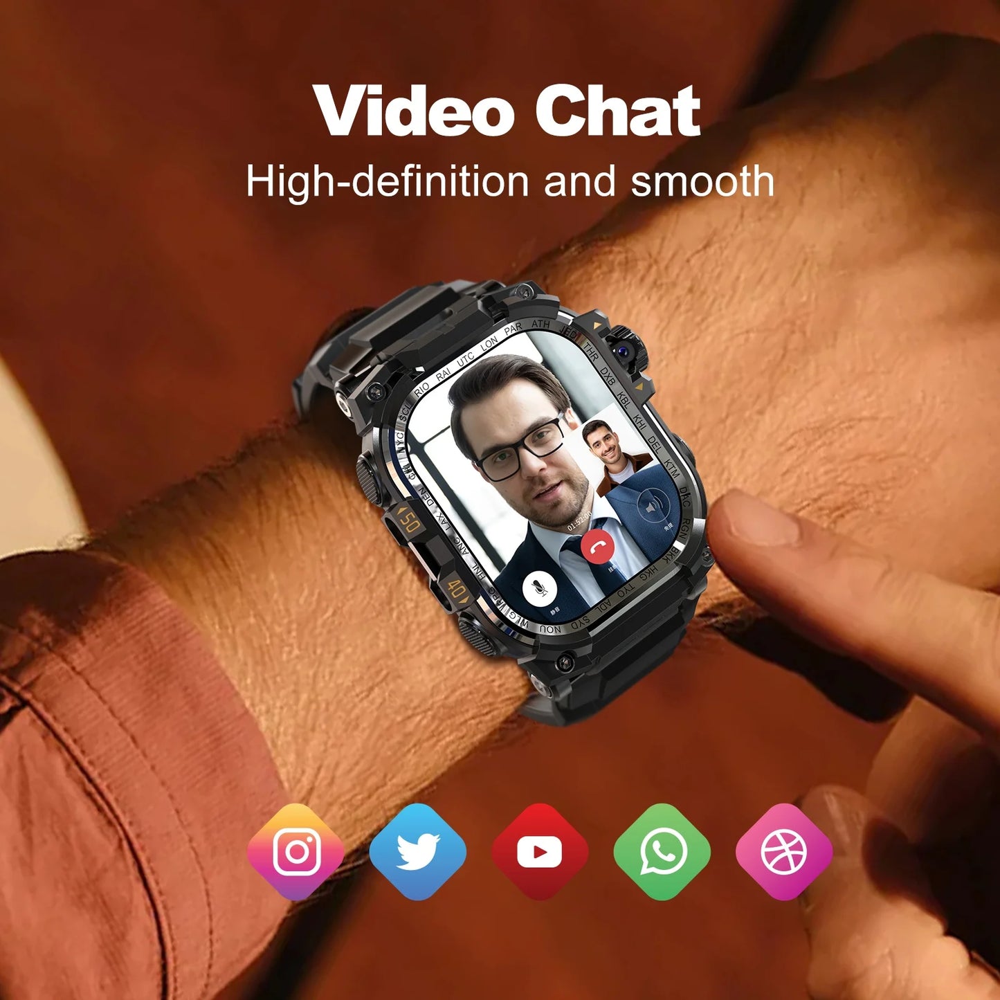 APPLLP 7 MAX Smartwatch 4G SIM Full Network Android OS GPS WiFi 2.06-inch Rotating Camera 32GB RAM 256GB Storage Latest Model