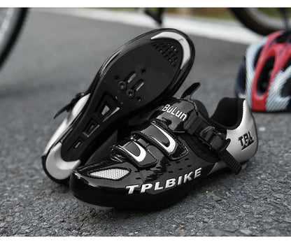 New Men's and Women's Bicycle Shoes,Outdoor Cycling Shoes,Three Functional Soles,Professional Training Shoes