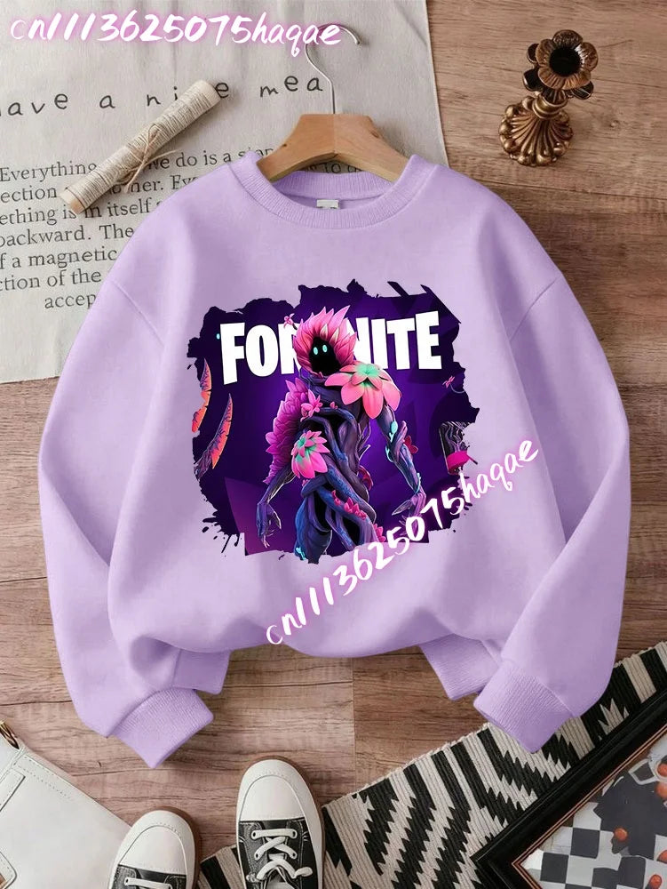 2026 Детски суитшърти с качулка Fortnites, аниме Fortress Night, пролетно-есенни худита за игра, спортно облекло за деца, подарък