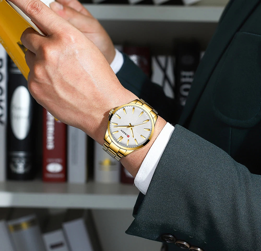 Montre pour homme CURREN – Modèle de luxe, étanche, style militaire, en acier inoxydable – Montre-bracelet sportive (réf. 8322)