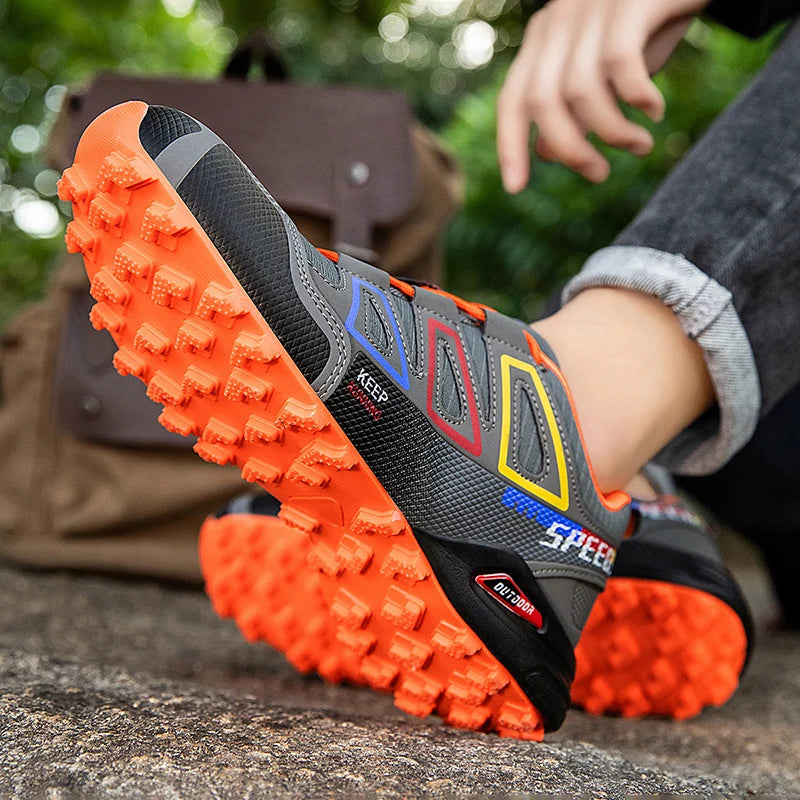 Zapatillas de ciclismo para hombre, calzado outdoor de montaña y cross-country, antideslizante y resistente al desgaste, para entrenamiento de ciclismo y senderismo