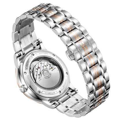 CADISEN Automatic Mechanical Ultra-thin Wristwatch MIYOTA 9015 Top Brand Luxury Curved Single-dome Sapphire Crystal Watch Man