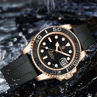 New PAGANI DESIGN 40mm Men's Wristwatch 100M Waterproof Mechanical Watches Ceramic bezel Sapphire Glass Automatic Men Watch 1651