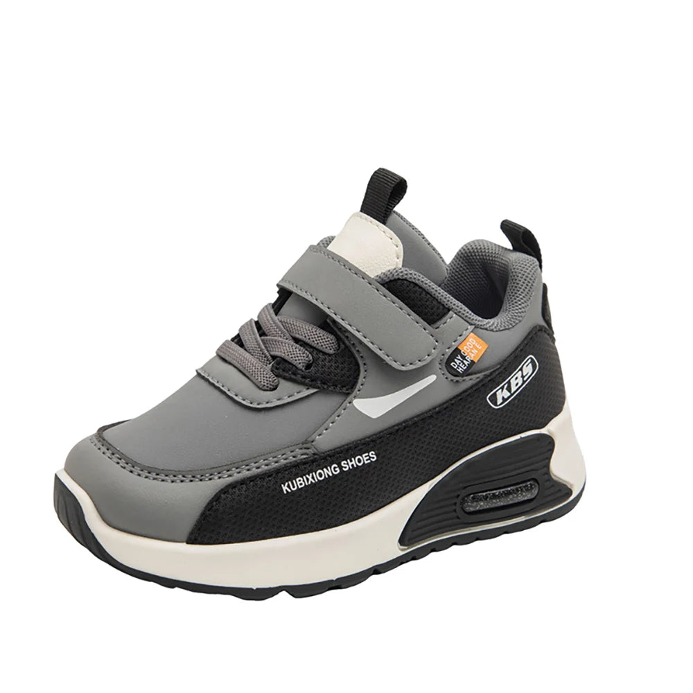 PU Leather Sport Shoes For Children 2025 Trend Fashion Kid's Sneakers Soft-soled Outdoor Boy's Girl's Running Shoes