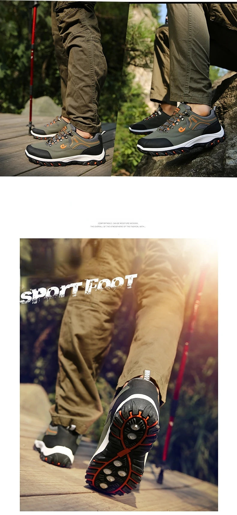 Zapatillas de senderismo EVA para hombre, impermeables, antideslizantes, de cuero, para deportes al aire libre, camping, running y jogging, novedad 2025