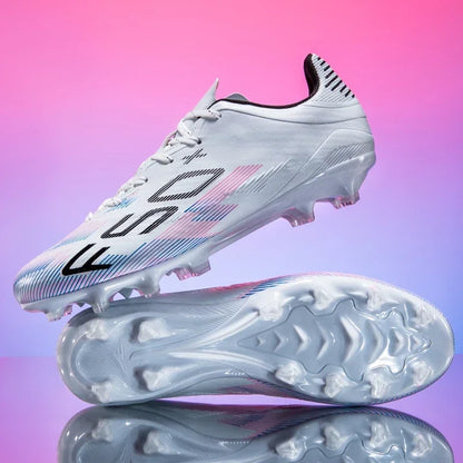 Nouvelles chaussures de football pour hommes, chaussures d'entraînement, baskets de match, chaussures de football pour terrain en herbe, chaussures de sport professionnelles antidérapantes, ultra-légères, unisexes.