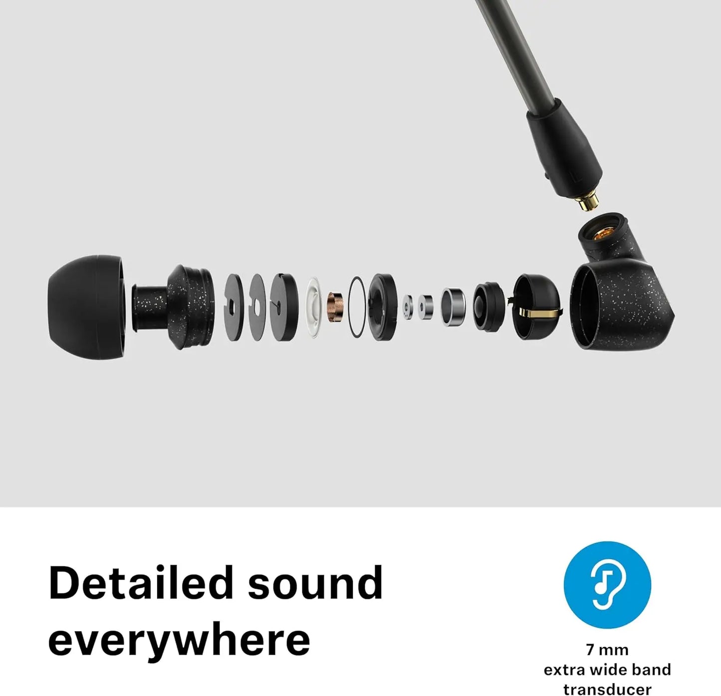 Sennheiser IE 300 Wired In-Ear Earphones HiFi TrueResponse Dynamic Driver Detachable Cable Noise Isolating Studio Monitoring