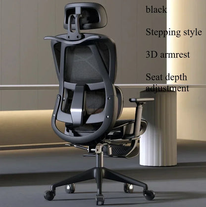 Gaming Chair Office Desk Ergonomic Computer Adjustable Armrests 3D Headrest Chair Lift Chair Back Can Tilt Back with Foot Pedals