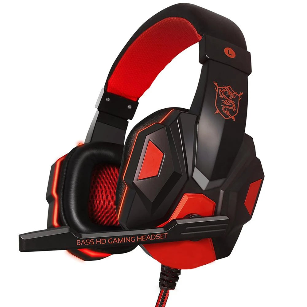 3.5mm Wired Headset Gaming Headset 120° Adjustable Gamer Headset With Noise Cancelling Microphone For PS4 5/Smart Phone/Computer