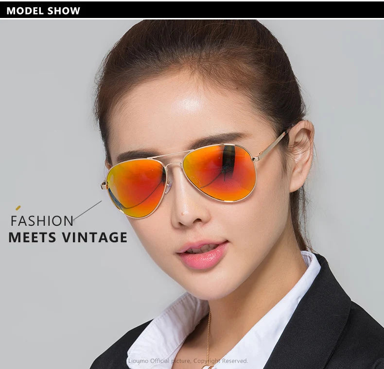 LIOUMO Hochwertige Piloten-Sonnenbrille für Herren, polarisierte Autofahrerbrille für Damen, modische Pilotenbrille, blendfreie Sonnenbrille für Herren