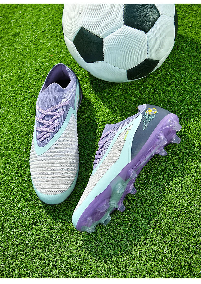 New Men Football Boots Sport Soccer Shoes Outdoor Cleats Adult Non Slip Boys Long Spikes Training Breathable Match Comfortable