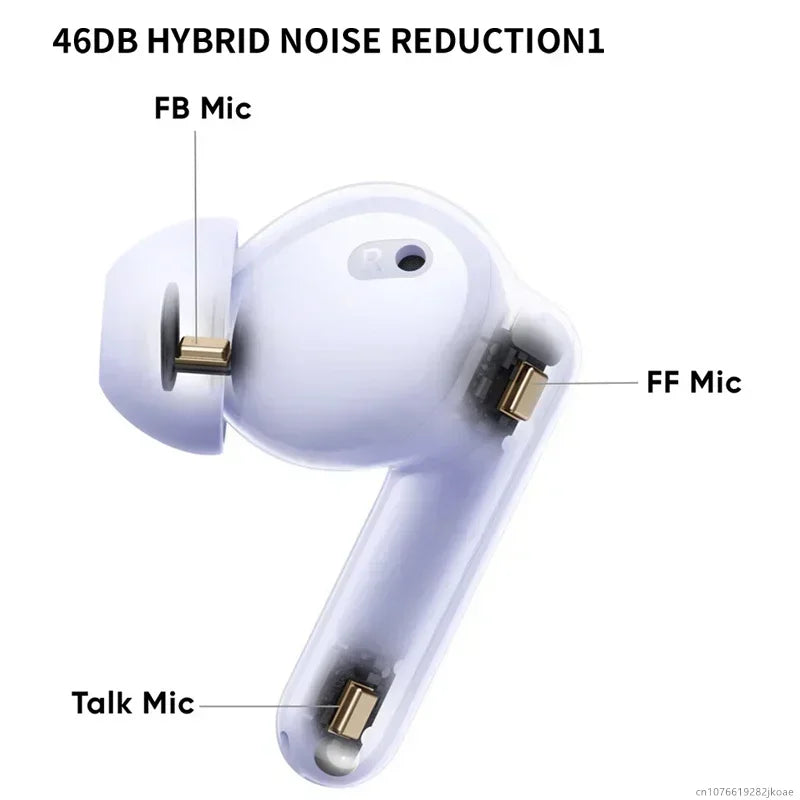 realme Buds T310 Earphones 46dB Active Noise Cancelling HiFi Wireless Headphones Bluetooth 5.4 Game Music Headset Long Standby