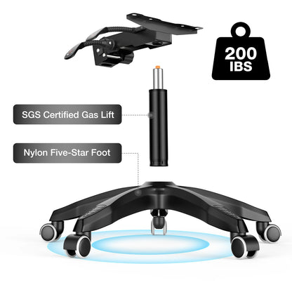 Gaming Chair with Massage Ergonomic Computer Chair Footrest and Lumbar Support Reclining PC Game Chair Adjust Armrest Headrest