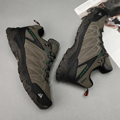 HIKEUP Scarpe da trekking in pelle di alta qualità, resistenti, da outdoor sportivo, da uomo, con lacci, per escursionismo, arrampicata e caccia