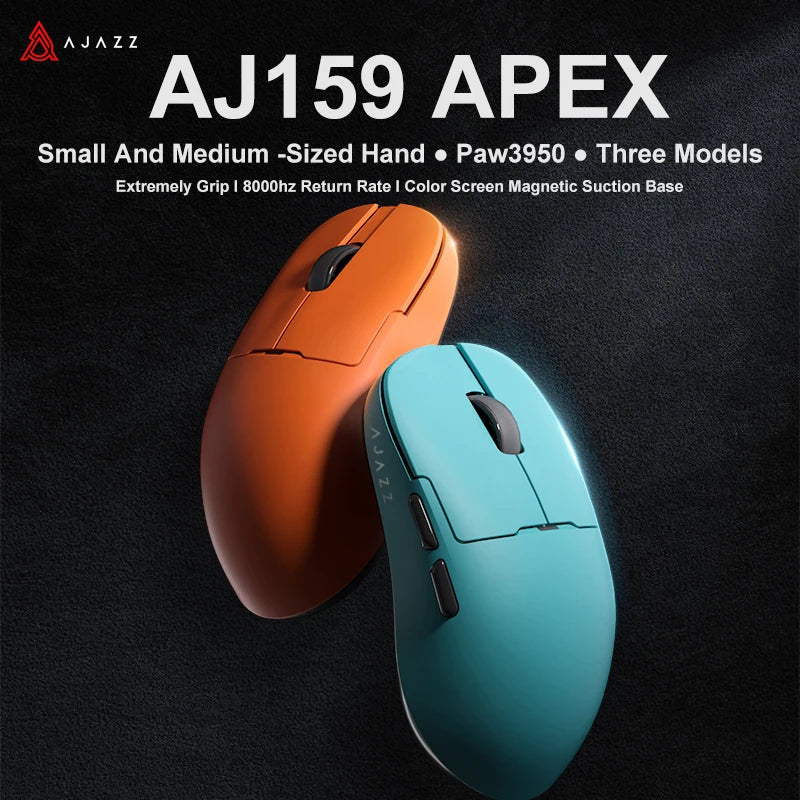 AJAZZ AJ159 APEX/AJ159PRO Wireless Gamer Mouse with RGB Magnetic Charging Base Lightweight  AJ159P Gaming Mouse for PC Laptop