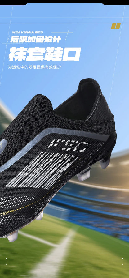 New Men Soccer Shoes Cleats Training Boys Sport Football Boots FG/TF Non Slip Match Breathable Adult Long Spikes Outdoor Sneaker