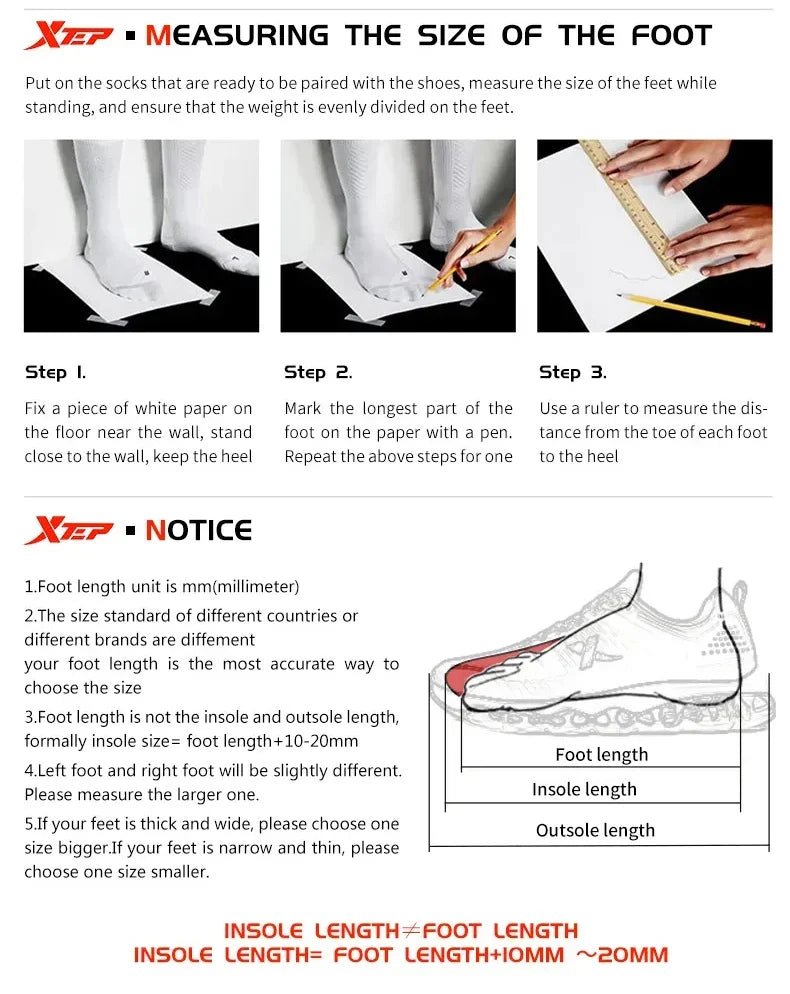 Xtep 2000km 5.0 Shoes Soft Training Sneakers Cushion Durable Professional Combat Universal Jogging Shoes 874119110023