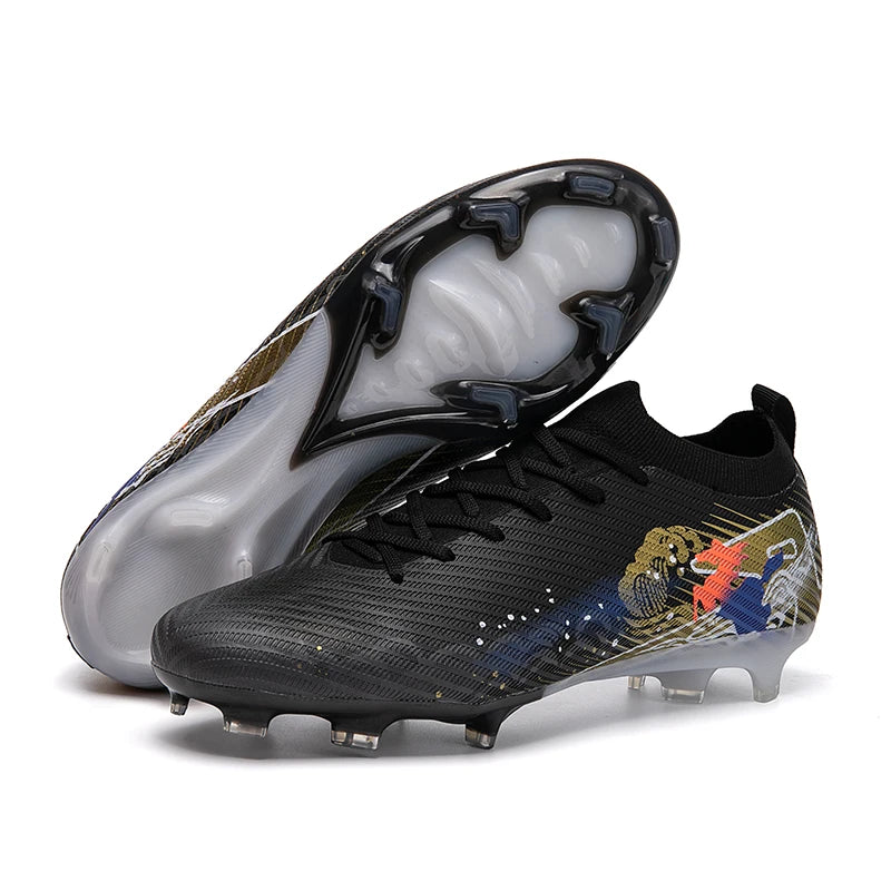 New Men Soccer Shoes FG Non-Slip Long Spikes Football Boots Soccer Cleats Training Shoes Match Ultralight Outdoor Drop Shipping