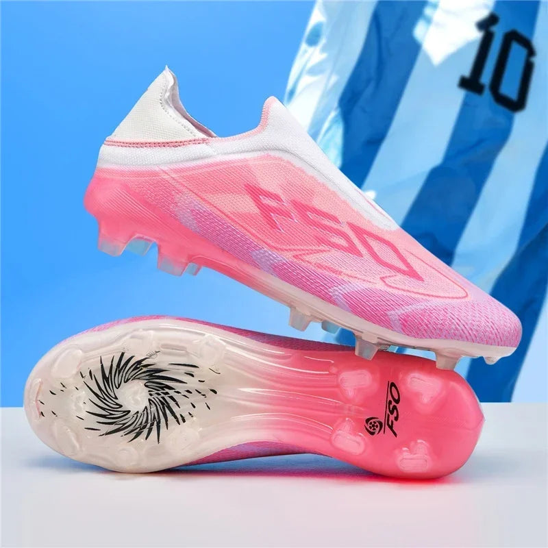 Nouvelles chaussures de football pour hommes, chaussures de futsal antidérapantes pour matchs en extérieur, chaussures de soccer ultralégères, chaussures de sport de haute qualité, chaussures à cheville haute et respira