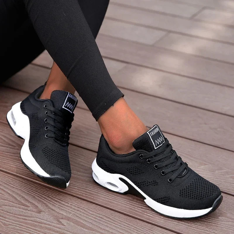 Femmes plate-forme espadrilles décontractées chaussures maille respirant chaussures de course gros sport d'été Tenis chaussures 2024 luxe vulcaniser chaussures