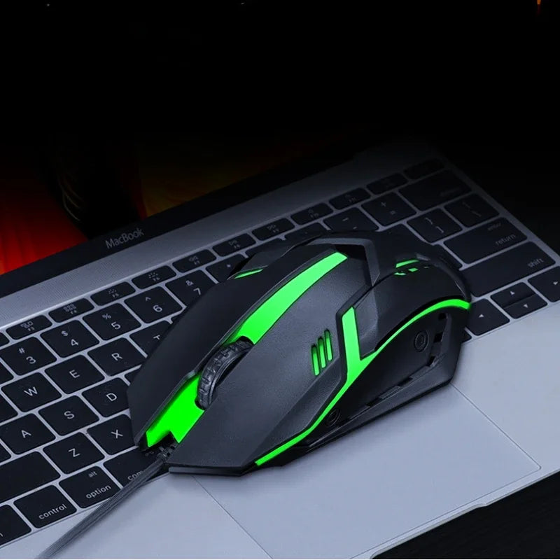 USB Wired Mouse Colorful LED Gaming Mouse 1200 DPI Wired Mice Optical Wired Gamer Mouse for Desktop Laptop PC Computer