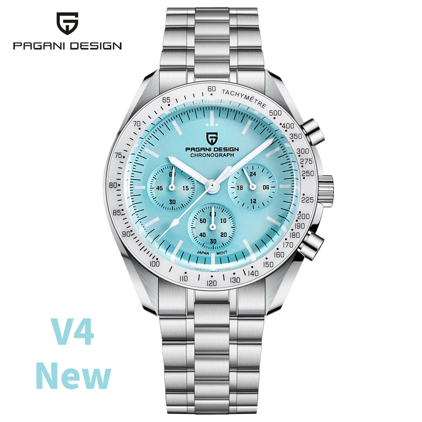 PAGANI DESIGN 2026 New Meteorite pattern dial Luxury Quartz Watch For Men Speed Sport Chronograph AR Sapphire crystal Wristwatch