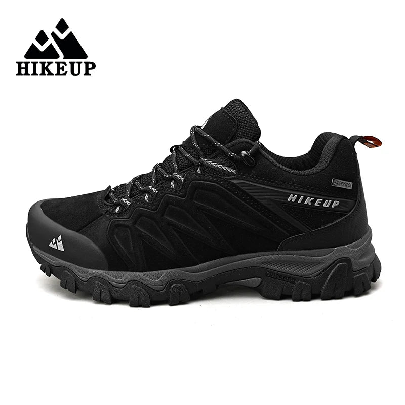 HIKEUP Scarpe da trekking in pelle di alta qualità, resistenti, da outdoor sportivo, da uomo, con lacci, per escursionismo, arrampicata e caccia