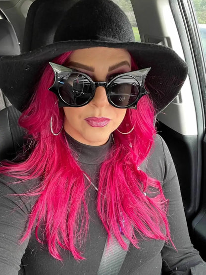 1-36Pcs Bat Sunglasses Black Retro Punk Hip Hop Style Sunglasses for Halloween Everyday Life  Party Fashion role play decoration