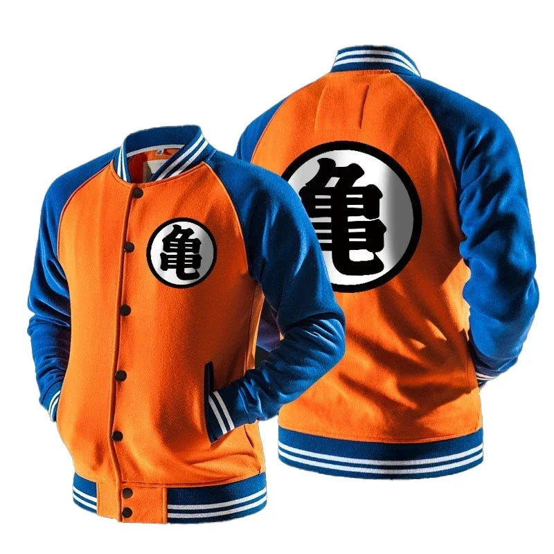 New Japanese Anime Dragon Ball Z Varsity Jacket Autumn Casual Sweatshirt Hoodie Coat Jacket Brand Baseball Jacket