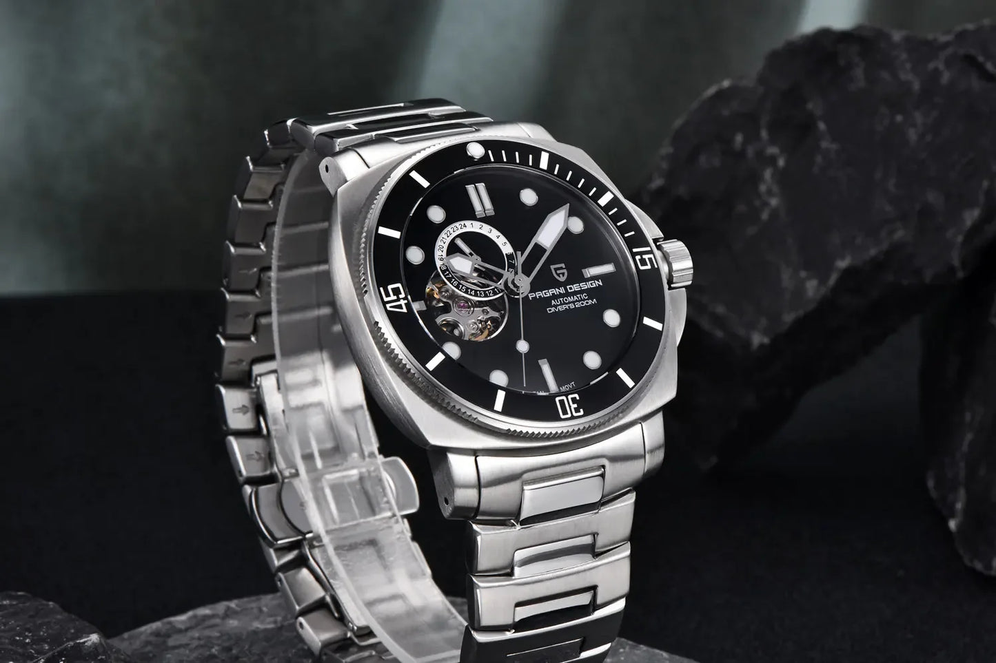 PAGANI DESIGN 2026 Original 43MM Men's Automatic Mechanical Watch NH39 200M Waterproof AR Sapphire Mirror Watches For Men