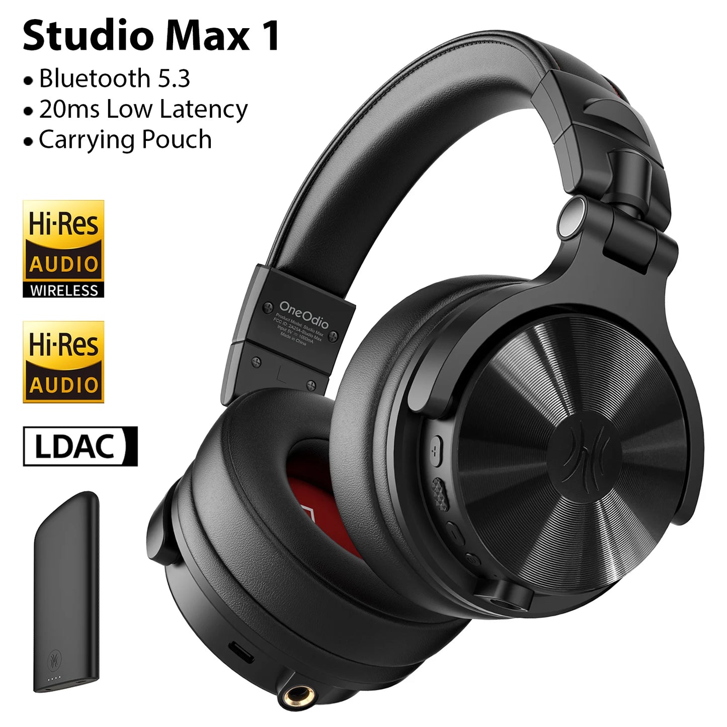 Oneodio Studio Max 1/2 Bluetooth 6.0 Headphones Wireless DJ Headset 9ms Ultra Low Latency Studio Monitor Headphones Hi-Res LDAC