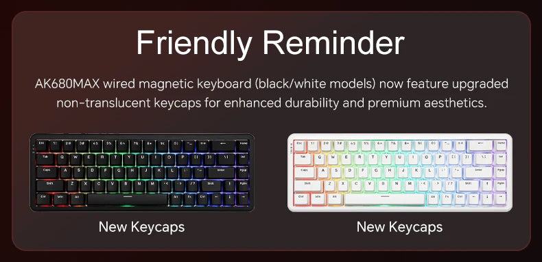 AJAZZ AK680 MAX Magnetic Axis Wired Keyboard 0.125ms Ultra-Low Latency Professional Gaming Keyboard
