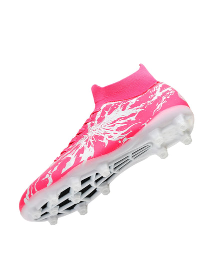 Chaussures de football AG FG ultra légères, tissu PU anti-transpiration, semelle en TPU résistante à l'usure, coupe ajustée, unisexe, baskets d'entraînement pour terrain naturel