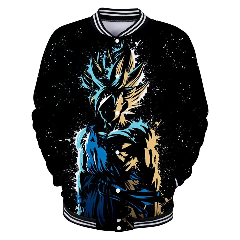 Uniforme da baseball streetwear Dragon Ball per uomo e donna, costume Son Goku per adulti, giacca primaverile e autunnale, cardigan, felpa, idea regalo