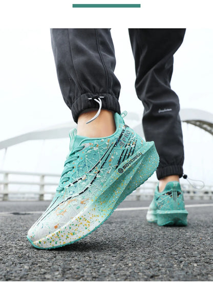 Zapatillas de running con placa de carbono 2026, amortiguación para maratón, deportivas para hombre y mujer, transpirables, ligeras, cómodas, atléticas y antideslizantes