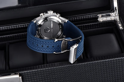 Relojes de cuarzo para hombre PAGANI DESIGN: cronógrafo deportivo de lujo, hermético, con agujas luminiscentes y cristal de zafiro con tratamiento antirreflectante