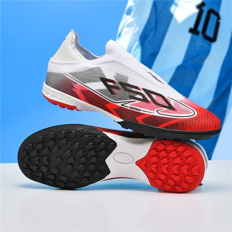 Nouvelles chaussures de football pour hommes, chaussures de sport d'extérieur, chaussures de soccer ultralégères, chaussures de futsal antidérapantes, de haute qualité, à cheville haute, respirantes, pour match