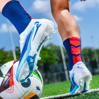 Chaussures de Football pour hommes, crampons de société, bottes professionnelles de terrain de Football en plein air, chaussures d'entraînement sur gazon, baskets à pointes longues