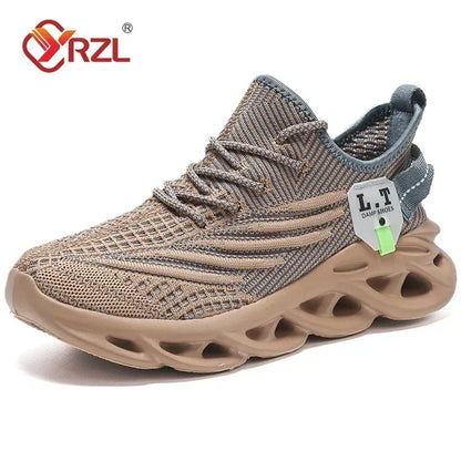 YRZL Herren-Sportschuhe zum Laufen, schwarze Jogging-Schuhe, lässige Outdoor-Sneaker aus atmungsaktivem Mesh, Damen, leicht, stoßdämpfend, schwarze Tennisschuhe