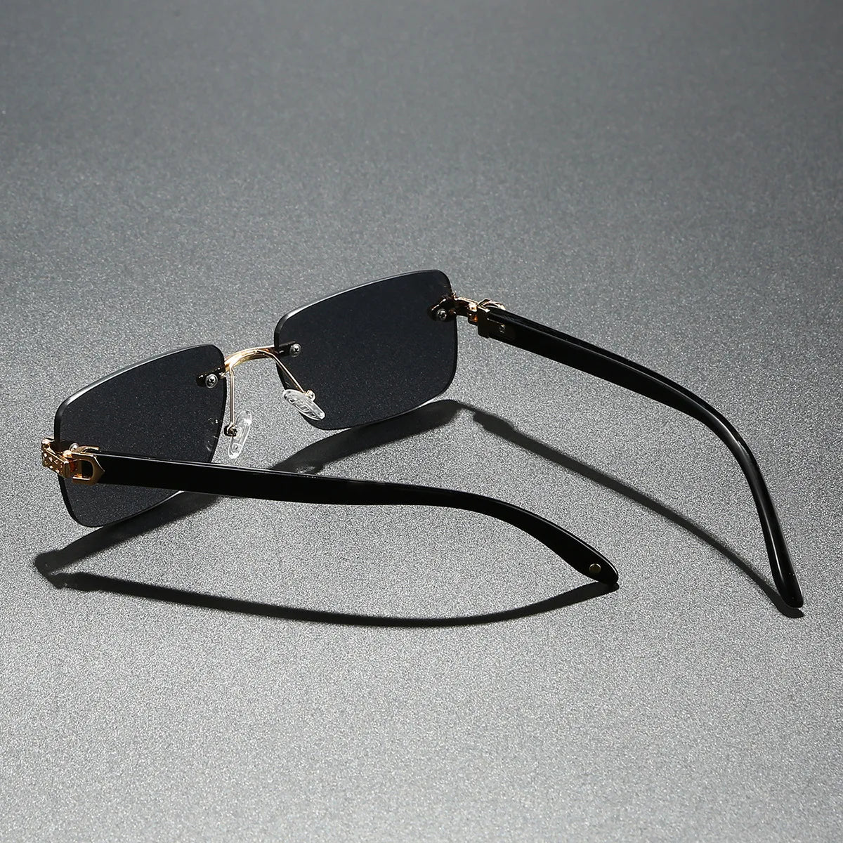 Vintage Rectangle Oval Sunglasses Women Men Metal Frame Clear Lens Glasses Eyewear