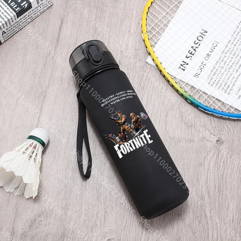 Borraccia sportiva Fortnites 650ML kawaii motivazionale, a prova di perdite, portatile e riutilizzabile, per outdoor, viaggi e palestra, nuovo regalo carino