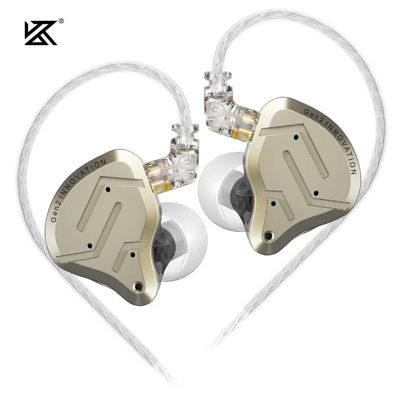 KZ ZSN Pro 2 In-Ear Metal Headphones Sport Noise Canceling Music Headphones Hybrid Drivers 1BA+1DD HIFI Bass Headphones