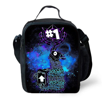 Neue FortniteS Kinder-Isoliertasche mit großem Fassungsvermögen für Jungen und Mädchen, wiederverwendbare Thermo-Kühltasche für Schule, Outdoor-Picknick und Lunchbox